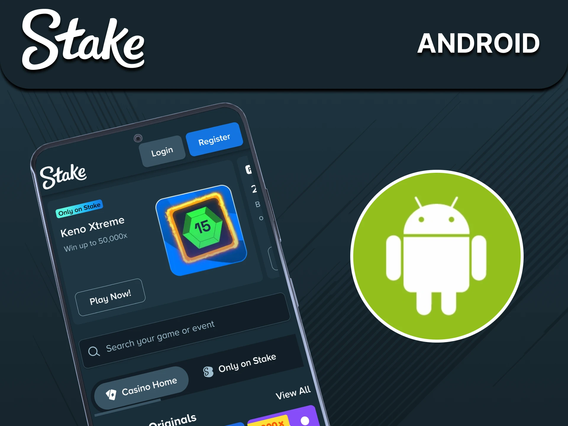 Android mobile casino illustration