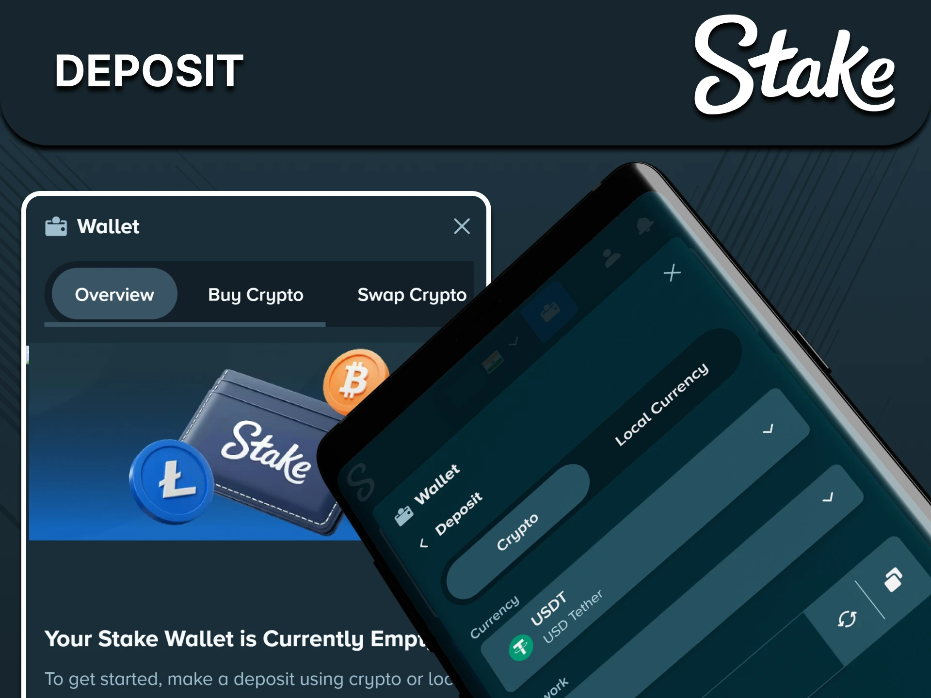 Mobile deposit guide illustration