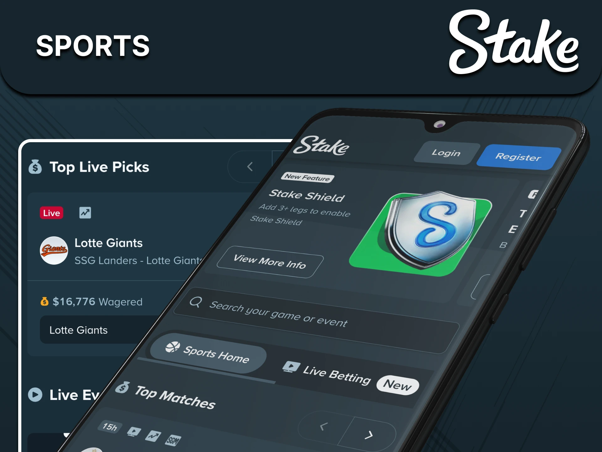 Mobile sports navigation illustration