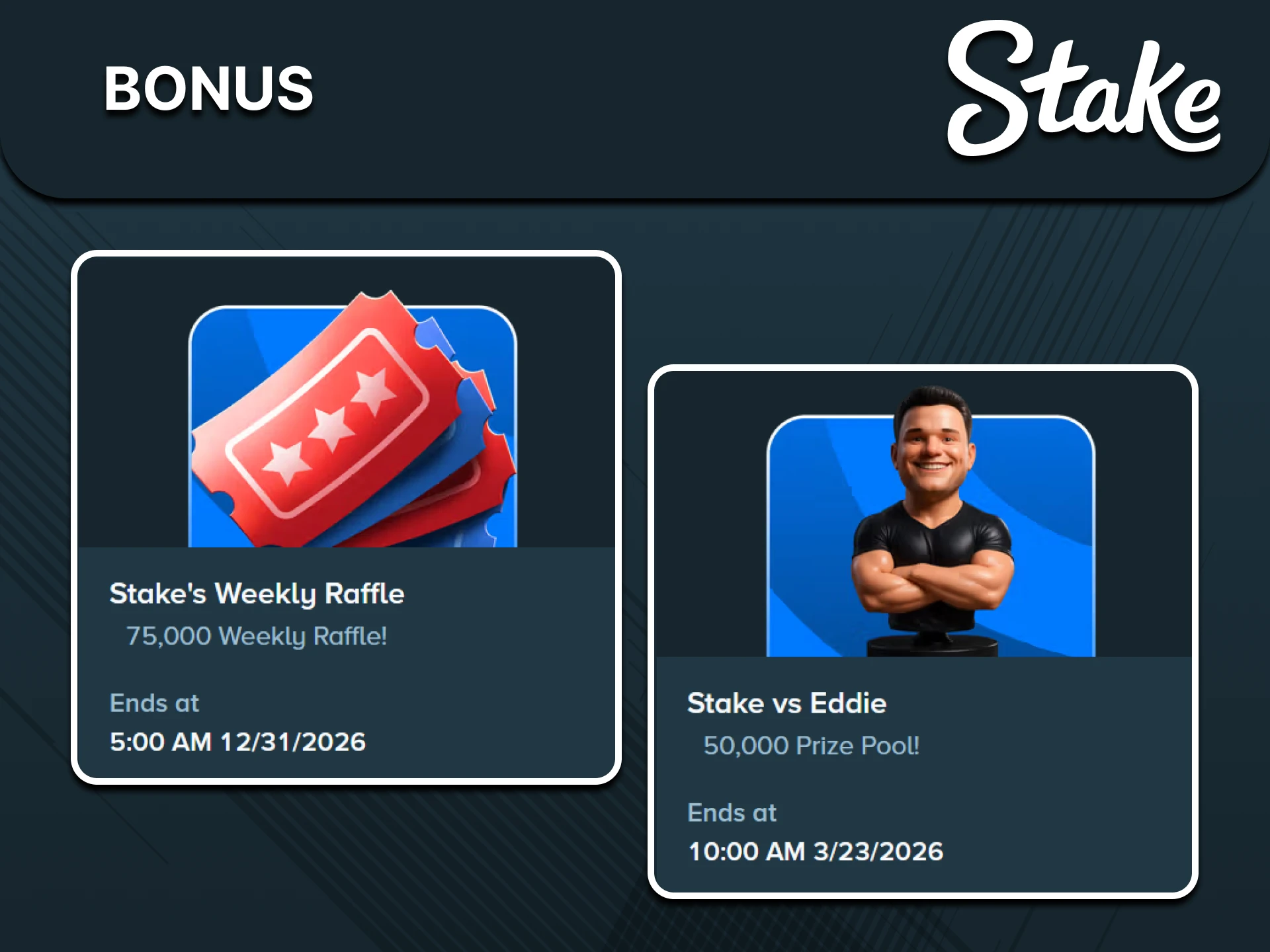 Blackjack promotion information panel
