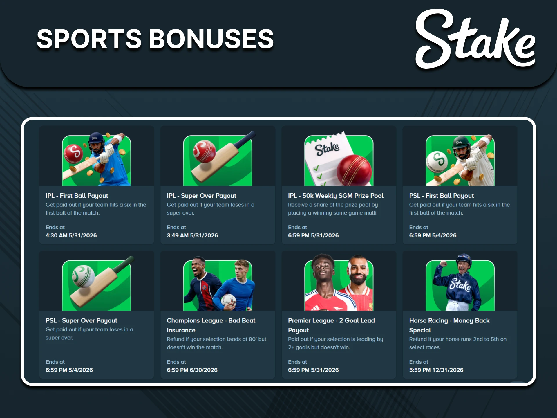 Stake sports promotions illustration