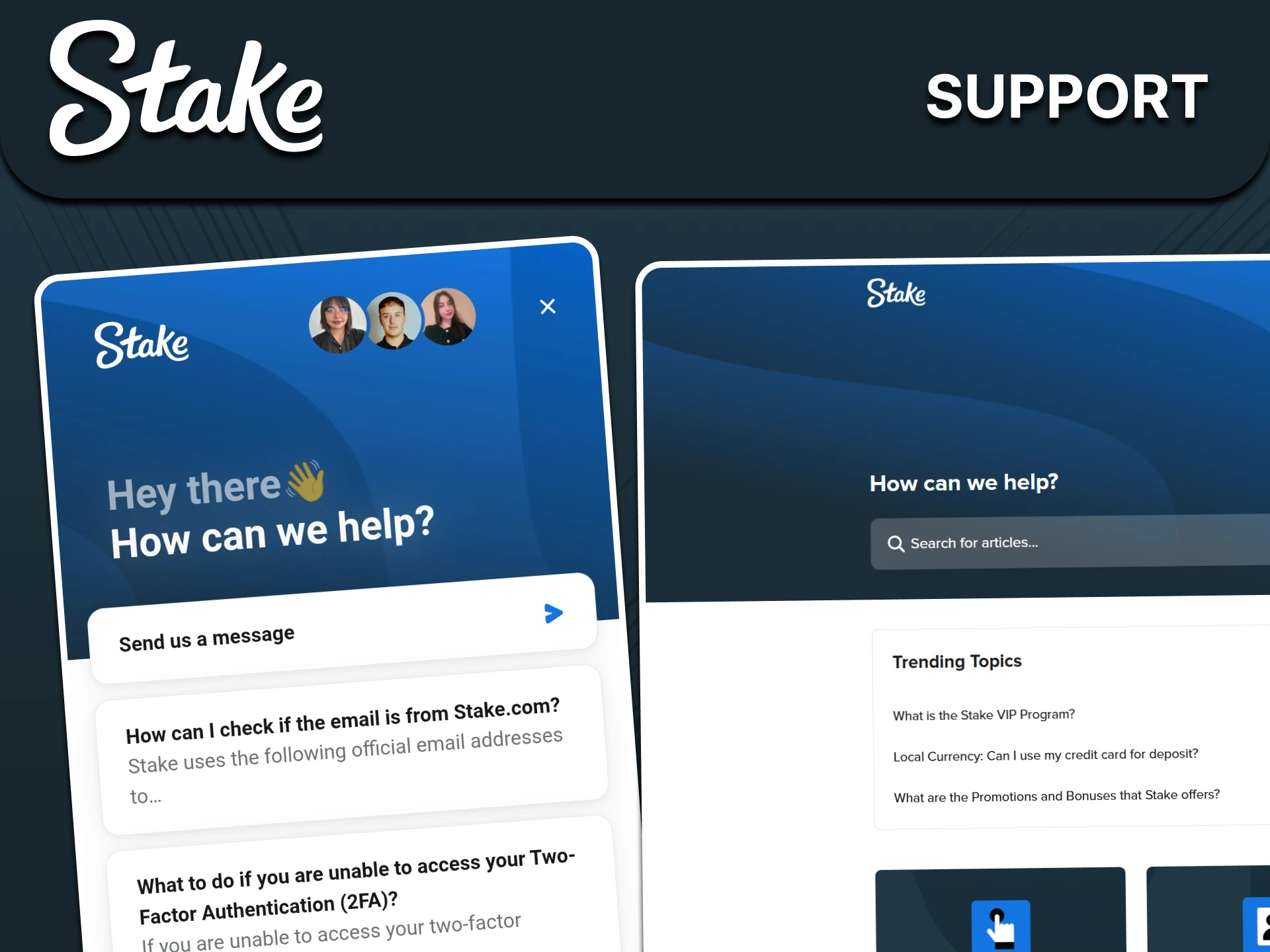 Stake support interface