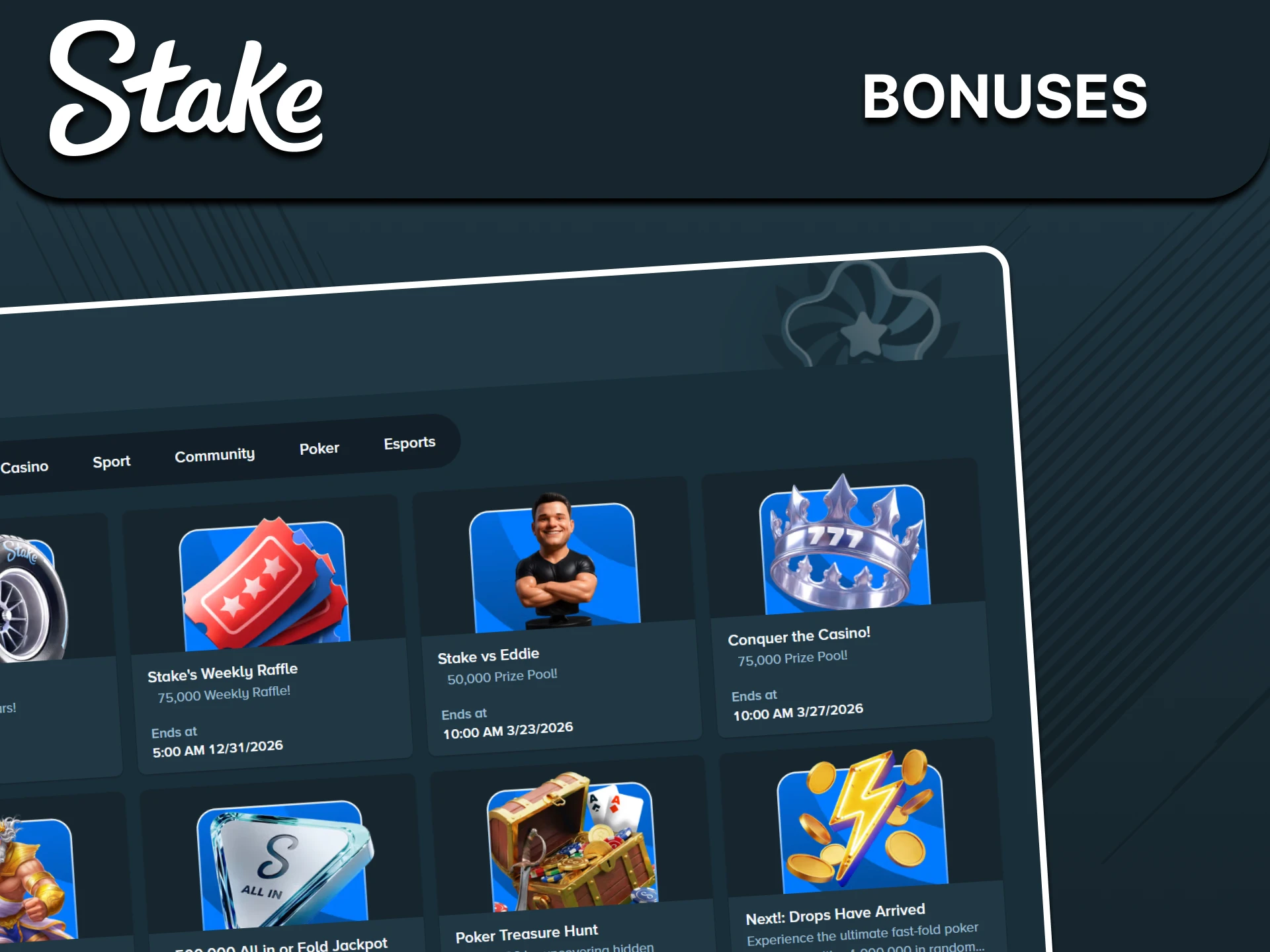 Live casino promotion panel