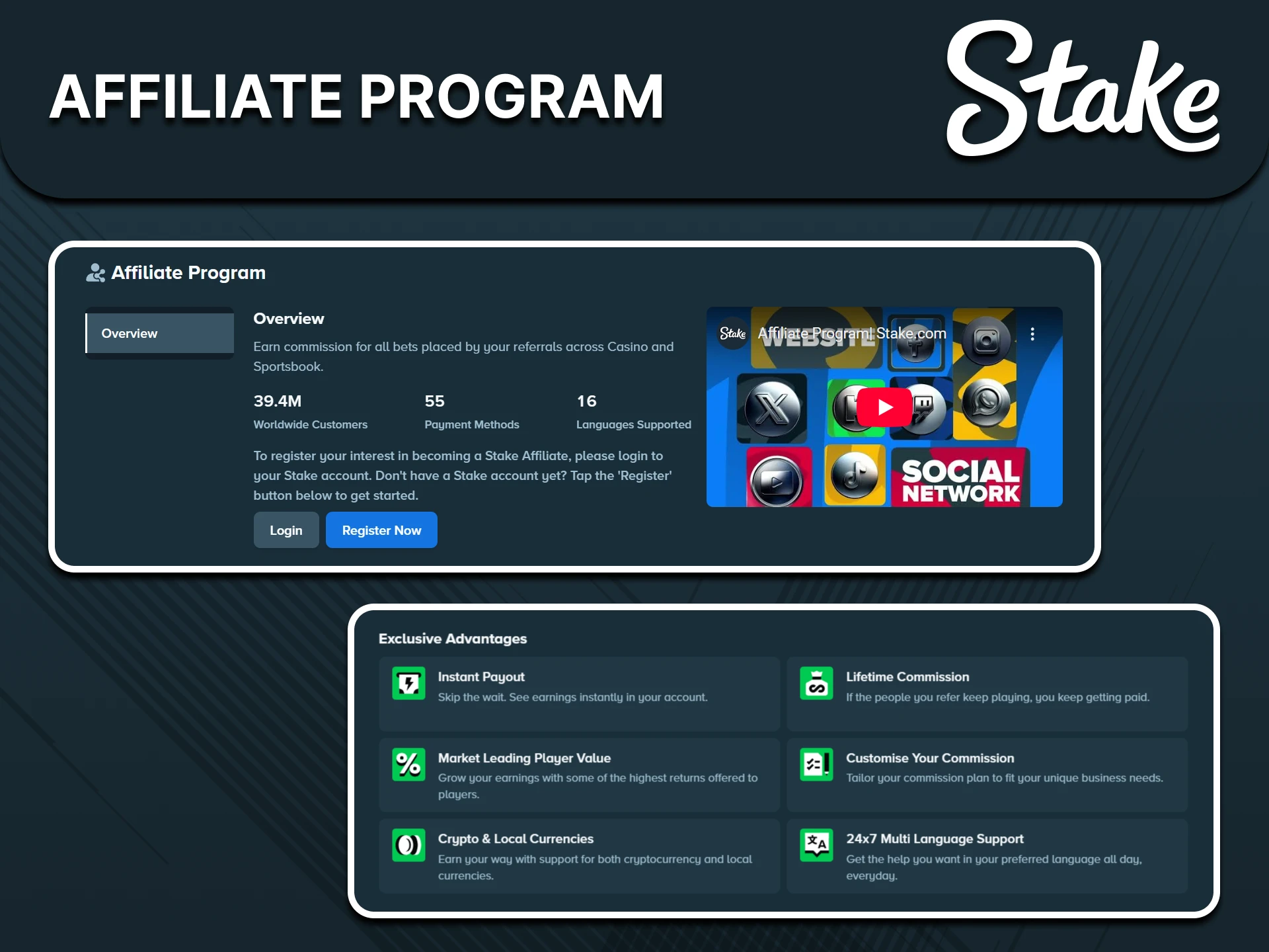 Stake referral programme illustration