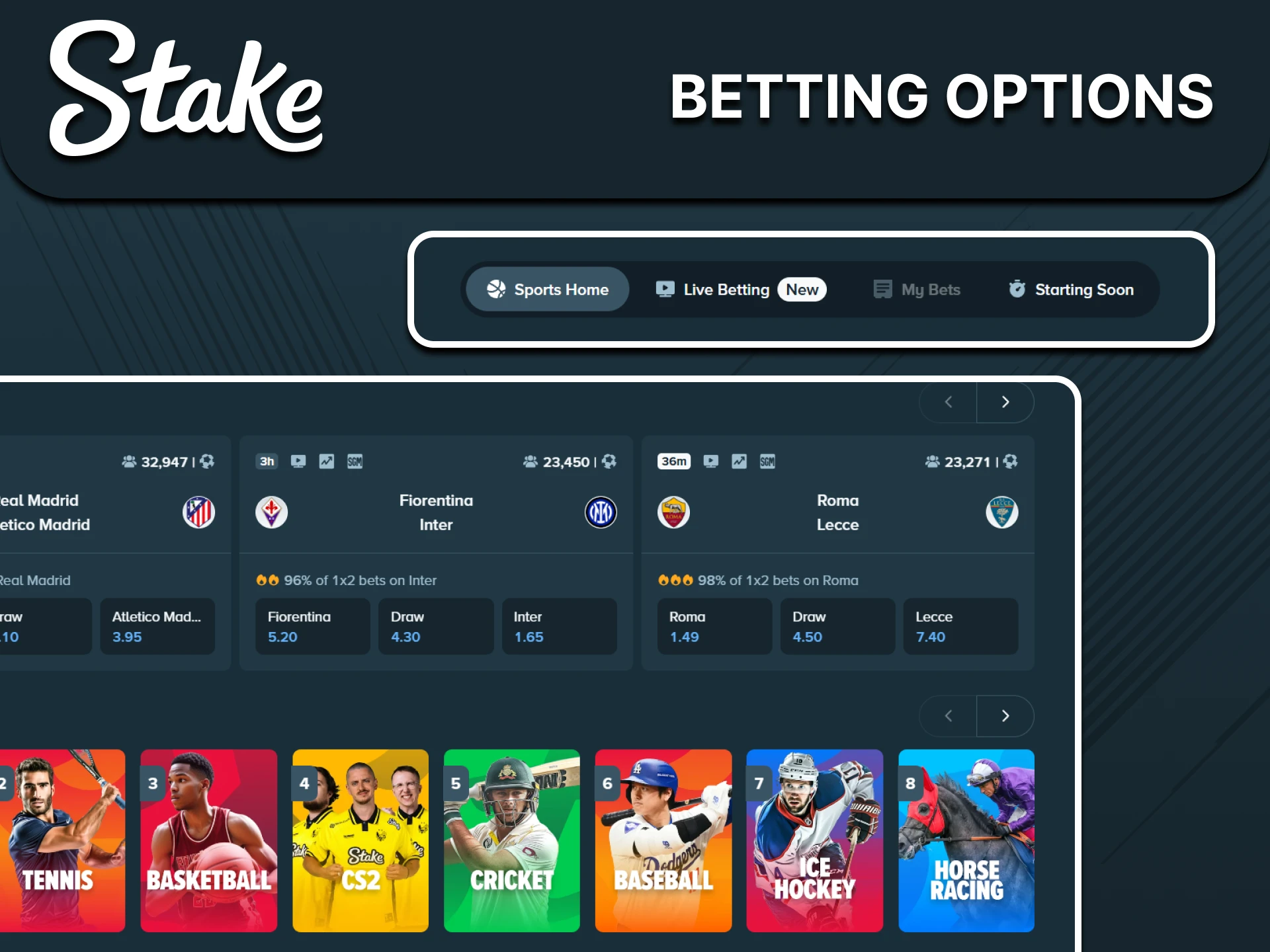 Sportsbook navigation illustration