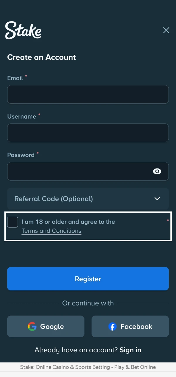Account terms acceptance example