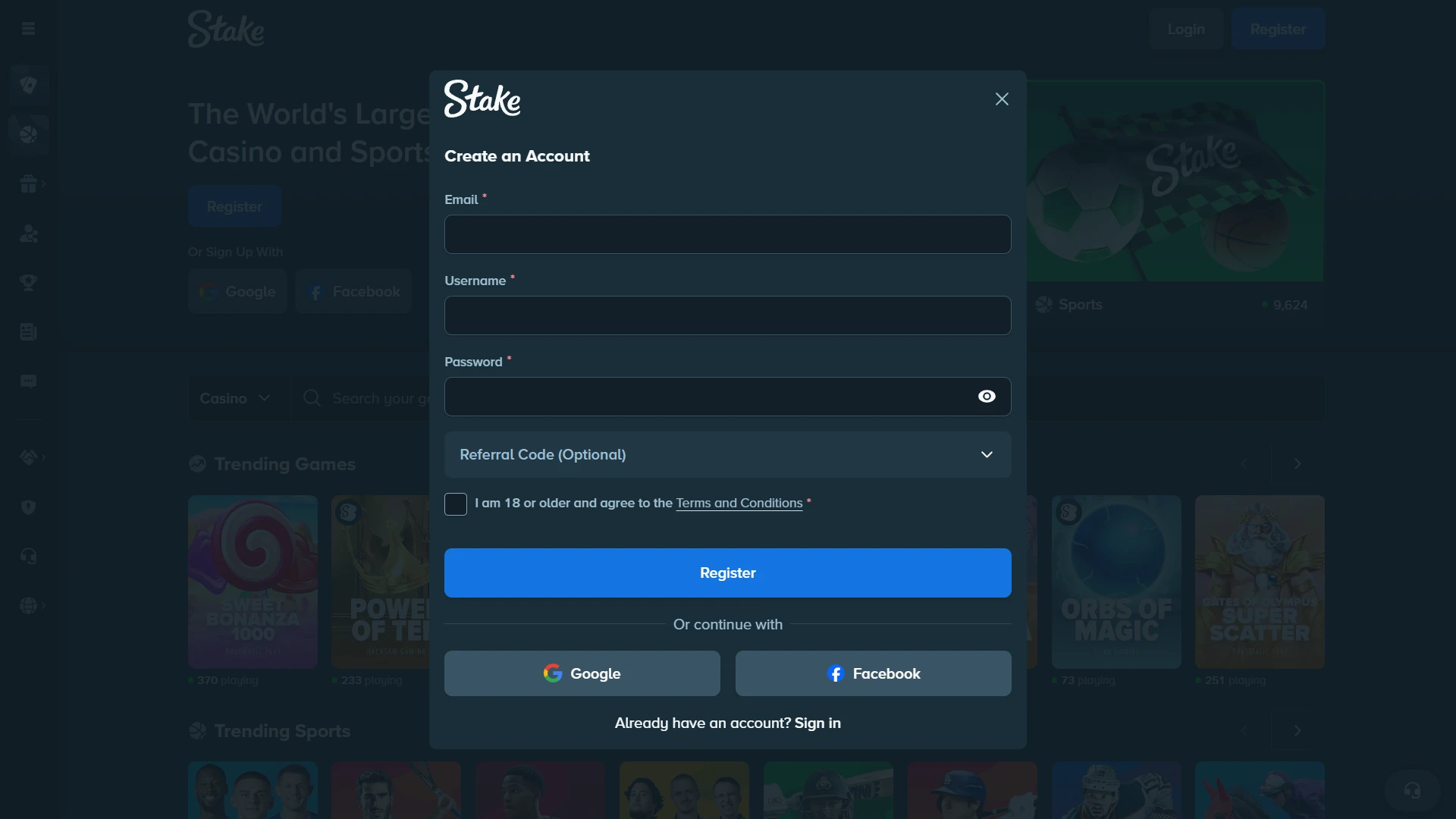 Account registration guide illustration