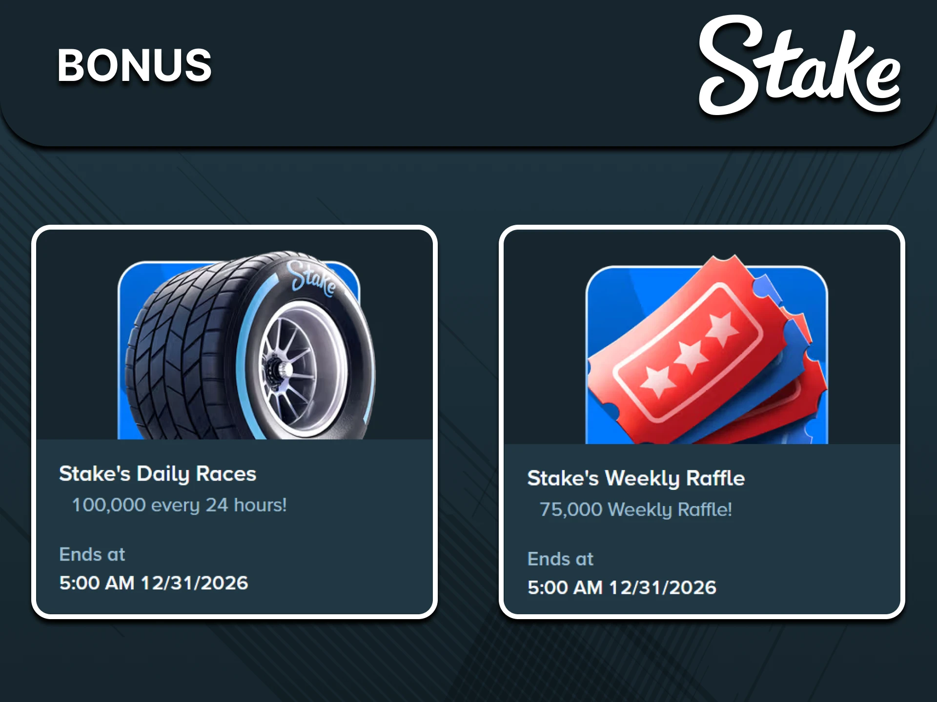 Slot promotion information panel