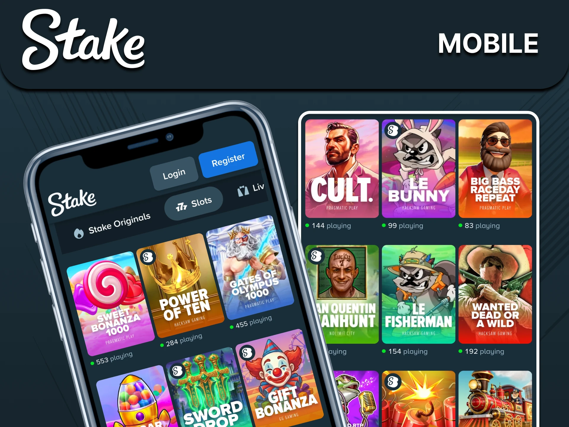 Mobile slot interface screenshot