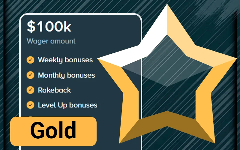 Stake Gold VIP tier badge