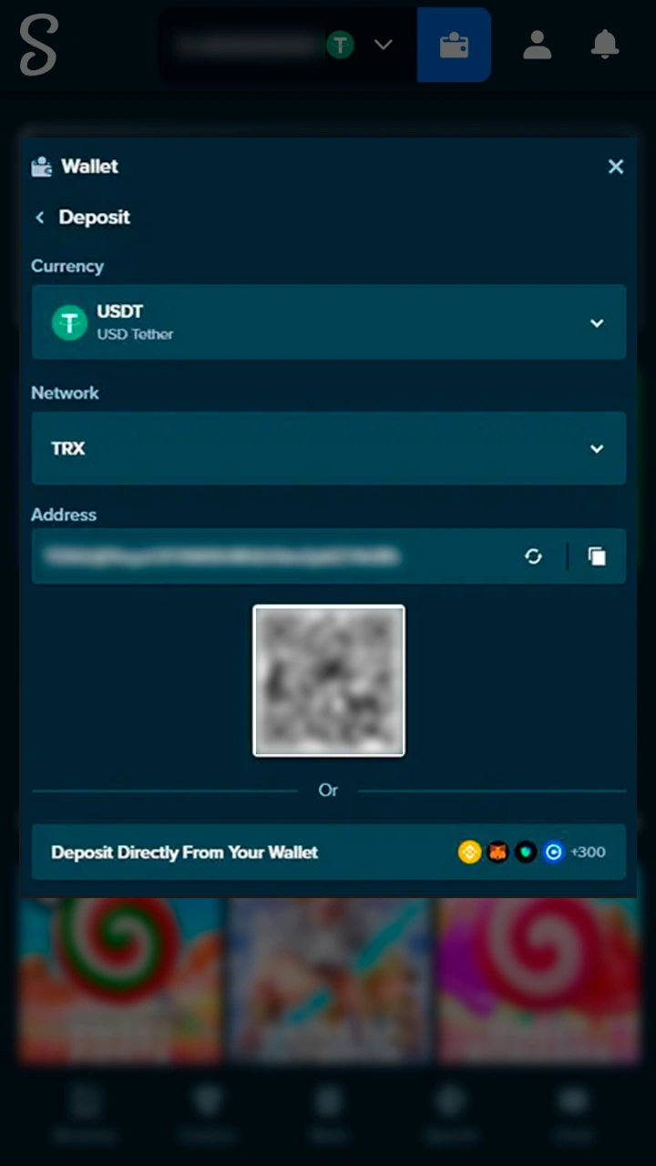 Stake cashier screen in the golf guide