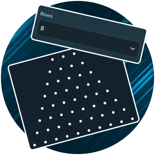 Plinko rows and pins illustration