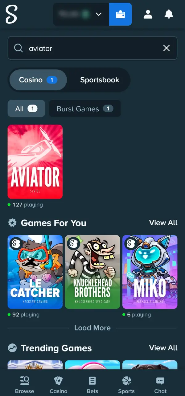 Aviator game-search step illustration