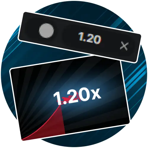 Aviator low-target cash-out illustration