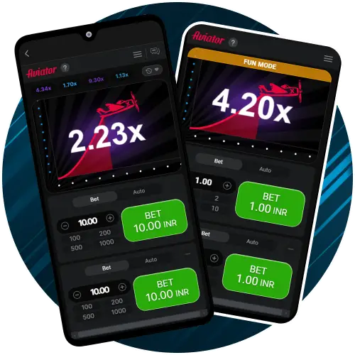 Aviator phone interface illustration