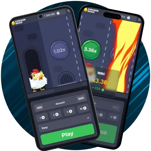 Chicken Road phone interface illustration