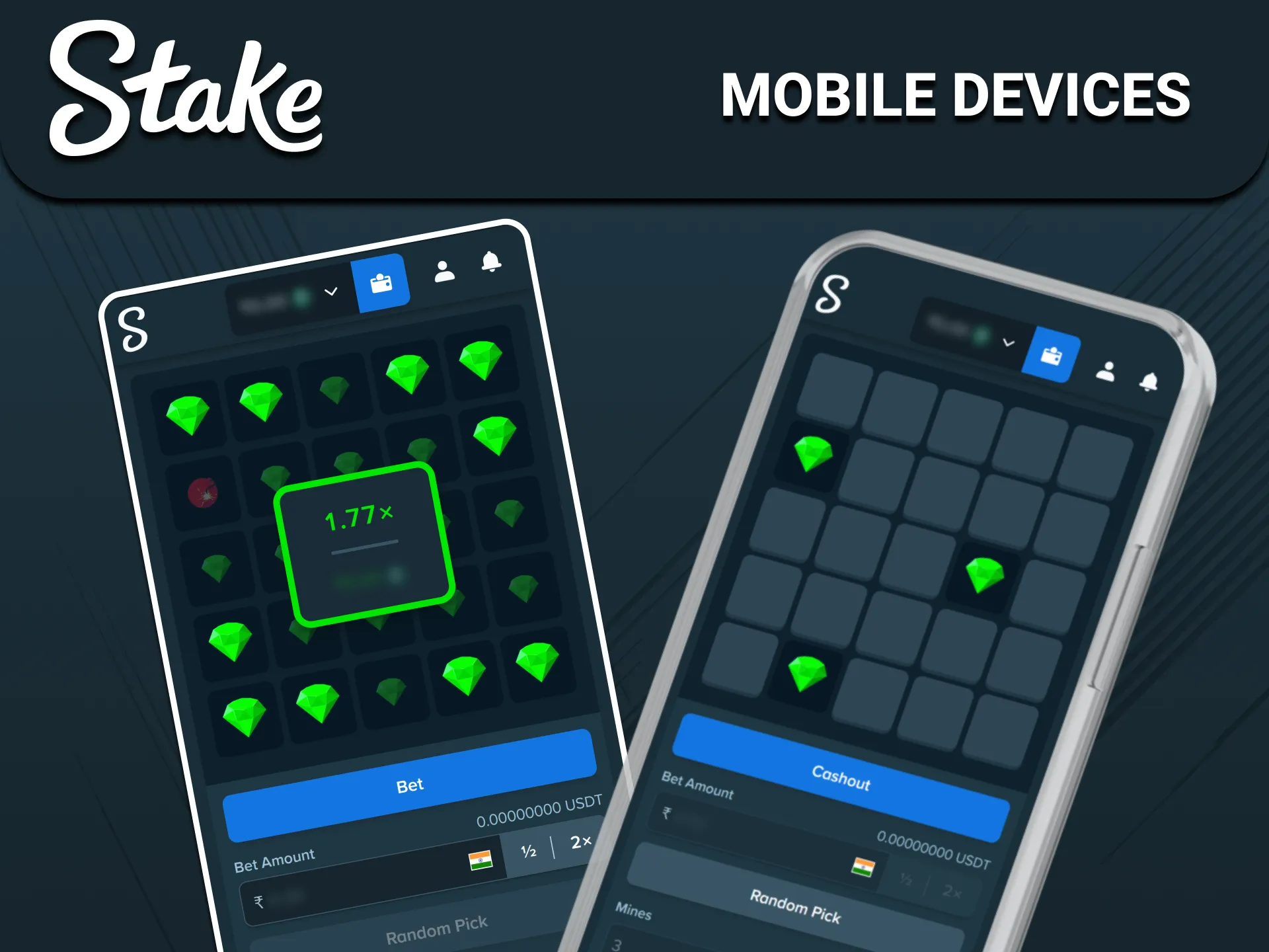 Mines mobile-play illustration